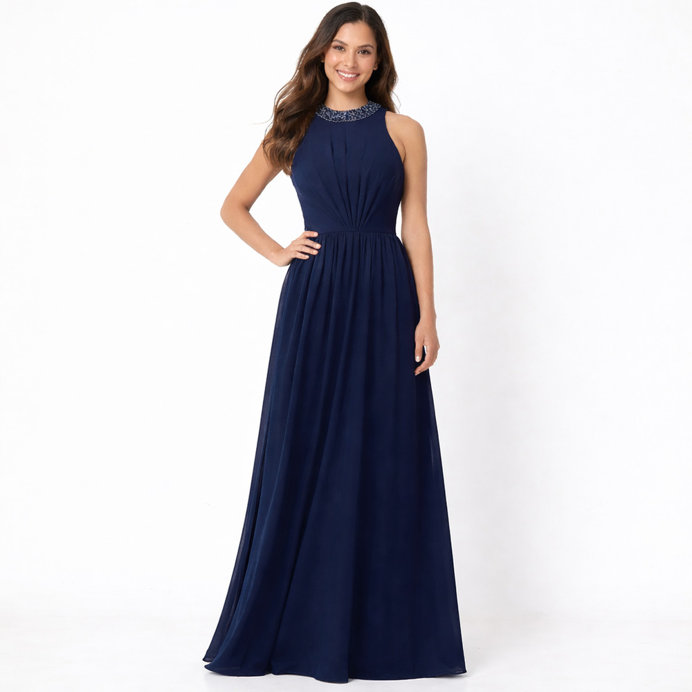 Mac Duggal Ieena Formal Evening Gown Sz 2 Blue Mother-Bride Wedding Party Dress